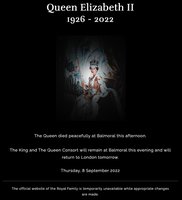 Tod Queen Elizabeth (official statement)